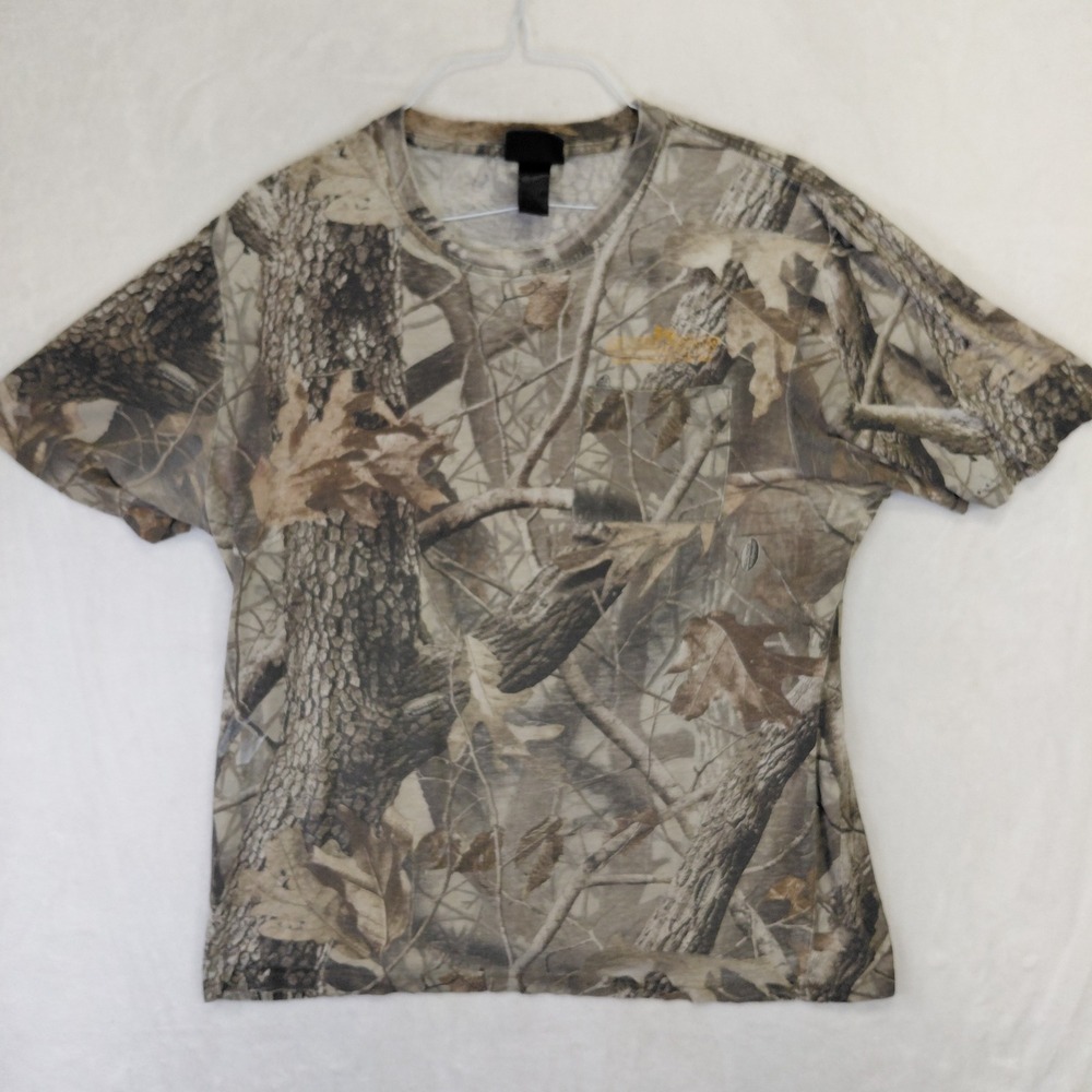 Winchester‎ Rugged Sportsman Realtree Camo Pocket T-Shirt Mens XL Distressed